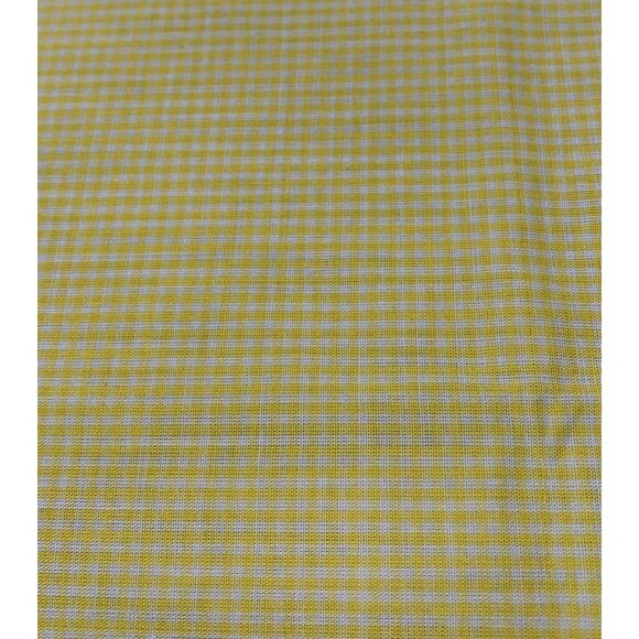 Yellow Gingham Cotton Fabric 1/2 Yard 44" Wide Material Quilting - Picture 3 of 5